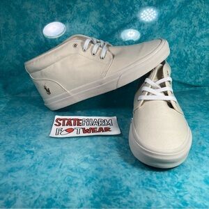 Polo Ralph Lauren Keaton Chukka Men’s Mid Top Beige Canvas  Lace Up Shoes Size